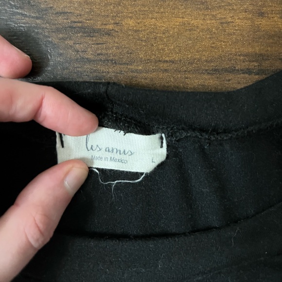 Les Amis Women’s LargeBlack Lace Ruffled Muscle Tee Sleeveless Top - Picture 5 of 6